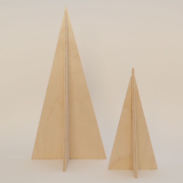 Minimalist christmas tree birch plywood