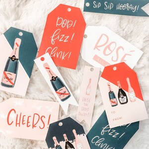 Printable Wine Bottle Gift Tags, Bottle Tags, Champagne Gift Tag ...