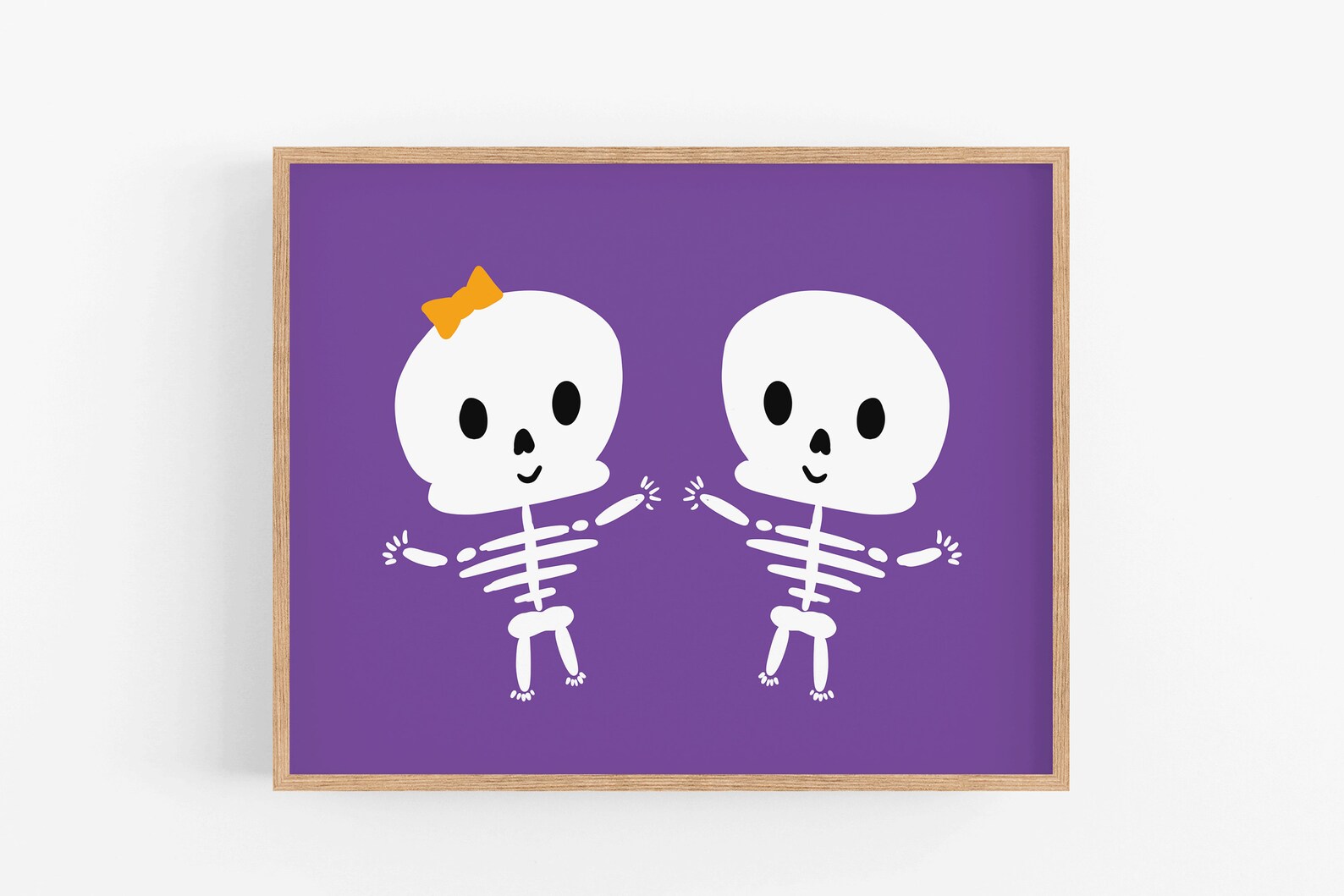 Cute Halloween Skeleton Printable Set of 4 Skeleton Designs | Etsy