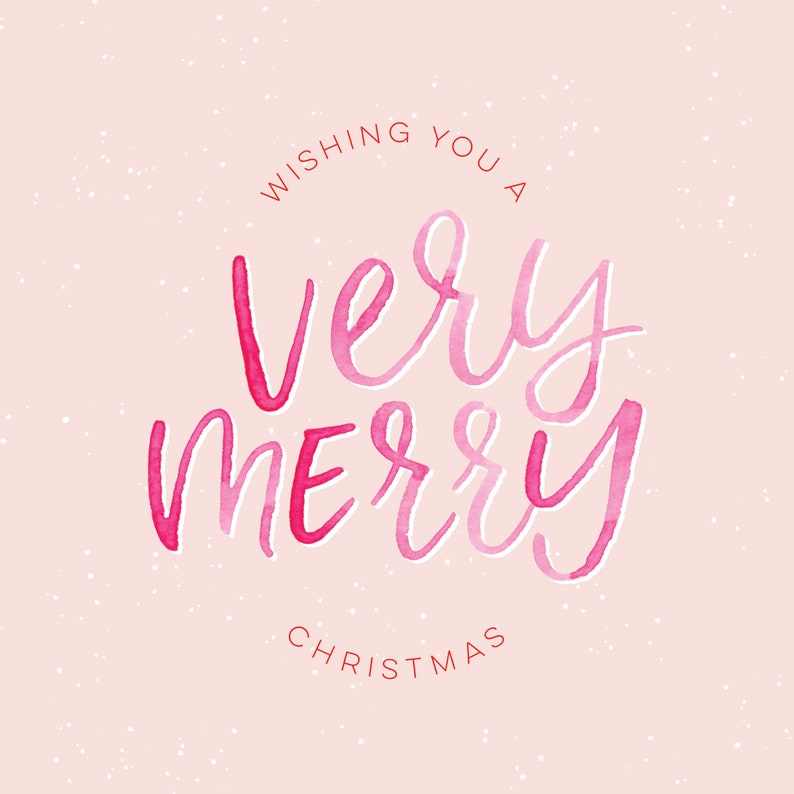 Pink Christmas Printable Art Set Christmas Printable Art All - Etsy