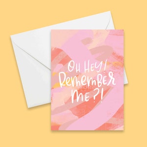 Biglietto di auguri Miss You / A6 / Missing You Card / Remember Me? / Carta amicizia