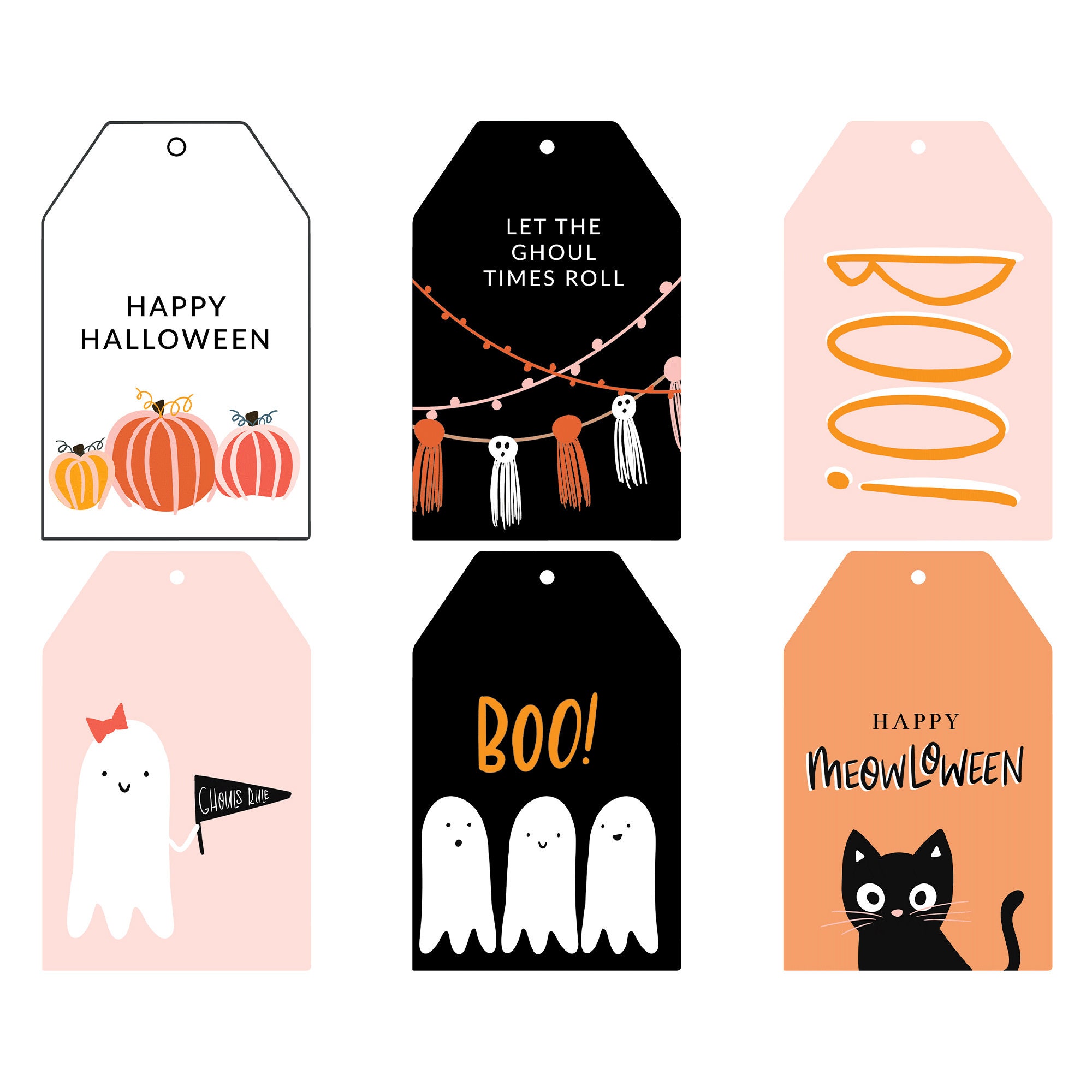 Printable Halloween Tags Boo Basket Tags Collection of Cute