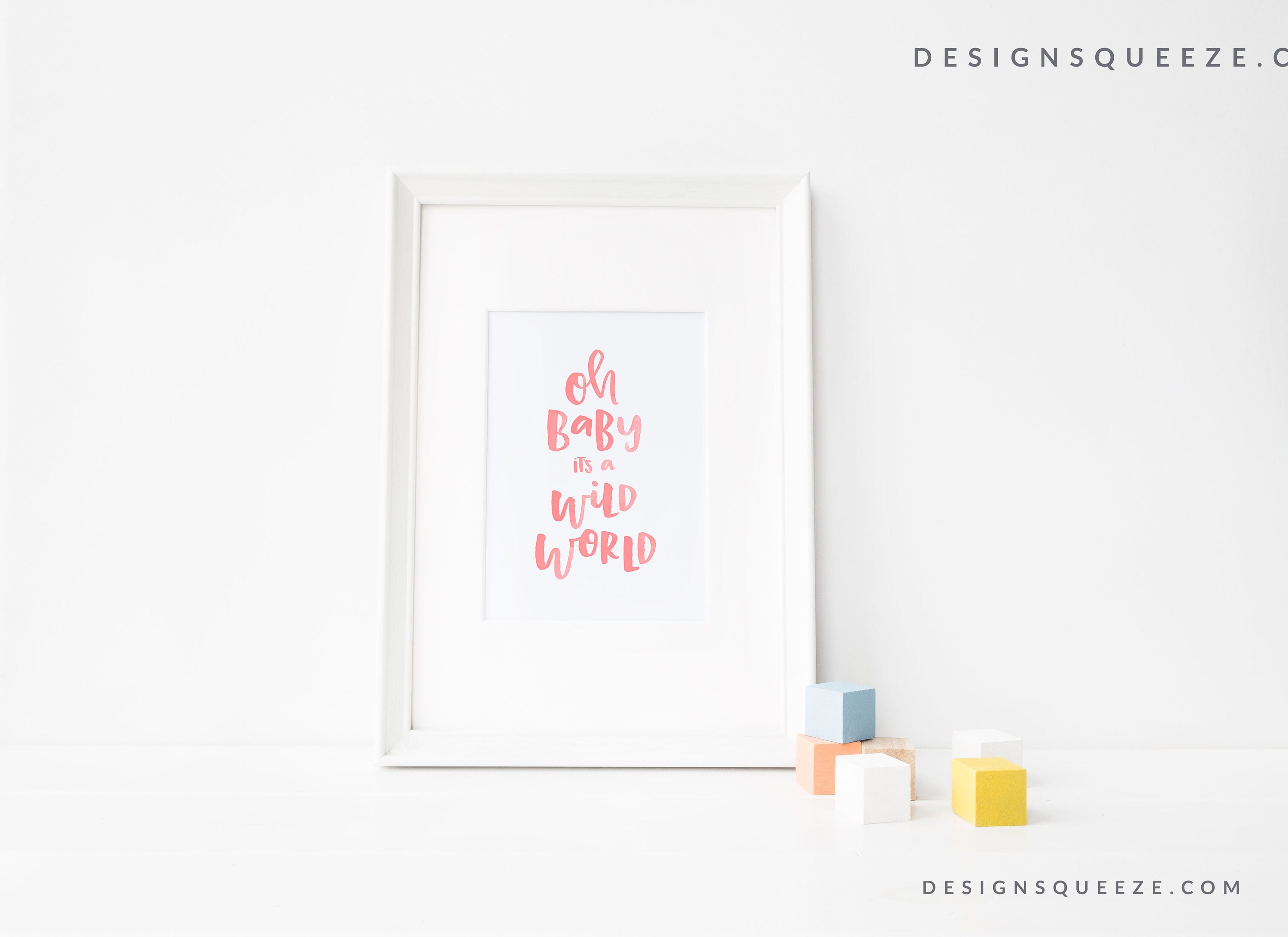 Printable Nursery Decor Girl Pink Oh Baby It's a Wild Etsy