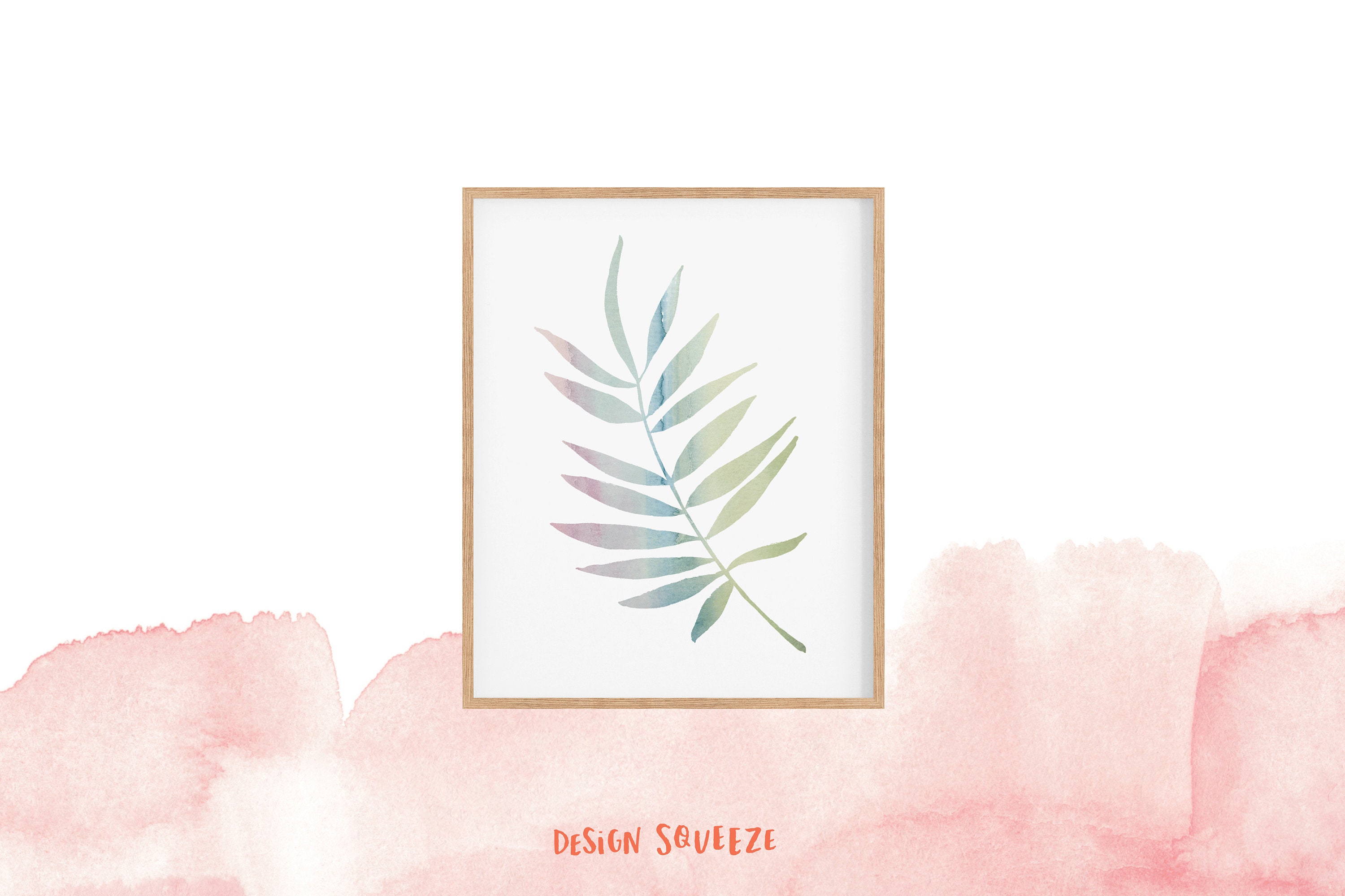 Watercolor Leaf Art Printable Watercolor Leaf Print Plant - Etsy