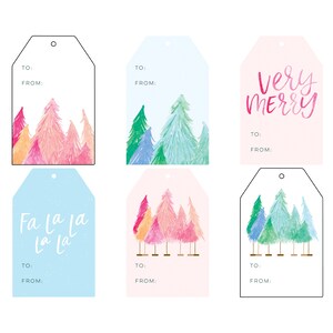 Printable Christmas Gift Tags, Christmas Tags, 12 Cute Christmas Tag ...