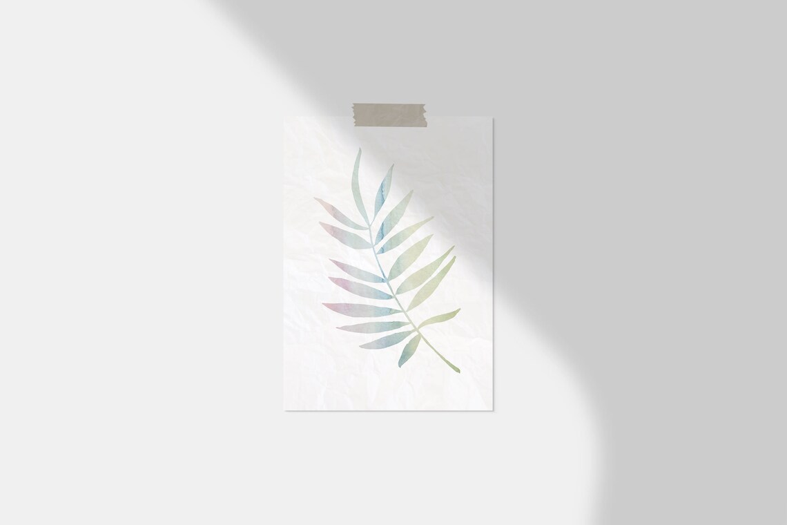 Watercolor Leaf Art Printable Watercolor Leaf Print Plant - Etsy