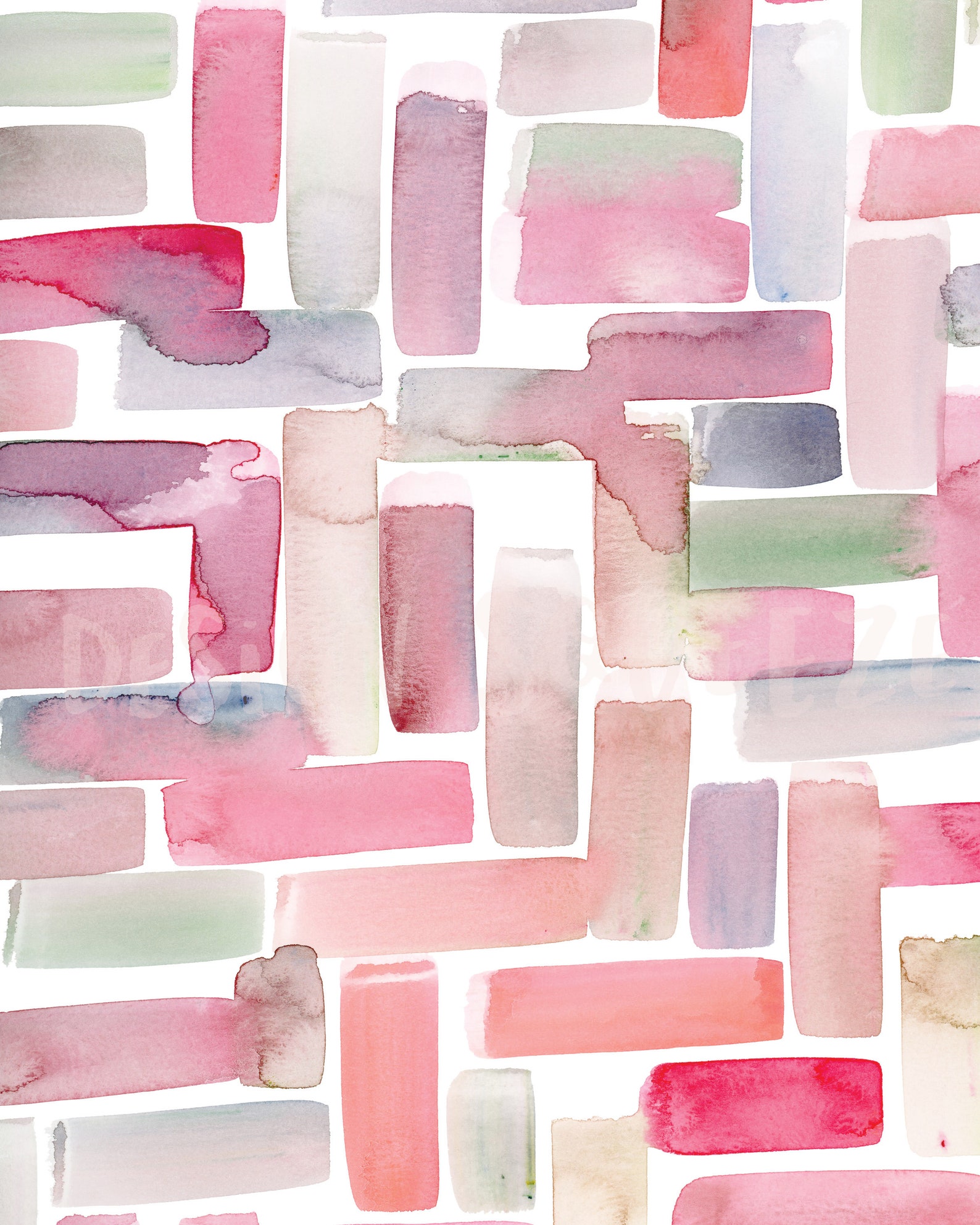 Watercolor Blocks Abstract Art Printable Watercolor Swash - Etsy