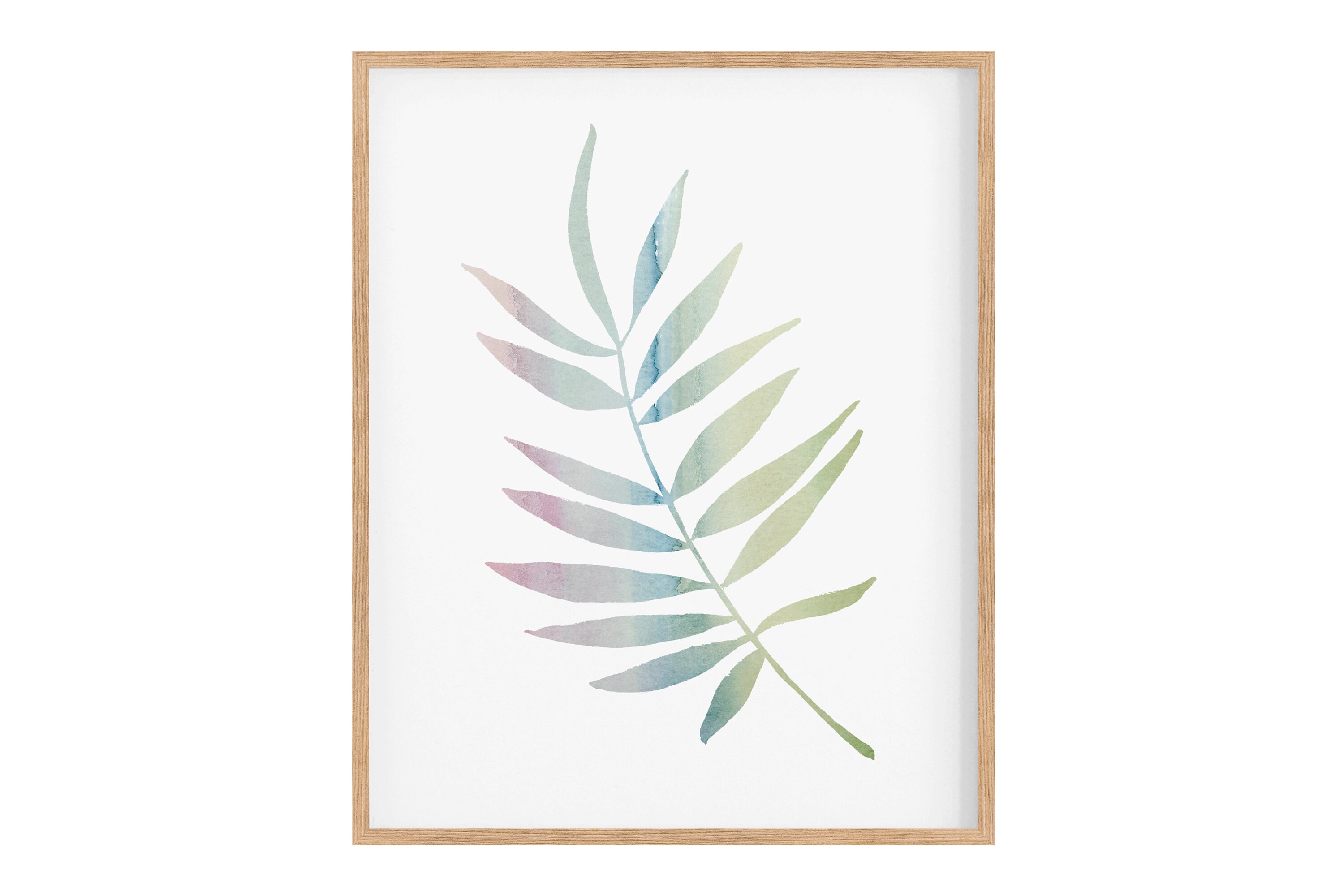 Watercolor Leaf Art Printable Watercolor Leaf Print Plant | Etsy