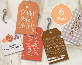 Printable Thanksgiving Tags, Thanksgiving Gift Tags, Cute Thanksgiving Tag Printables, Cute Thanksgiving Decor, Thanksgiving Leftovers Tags
