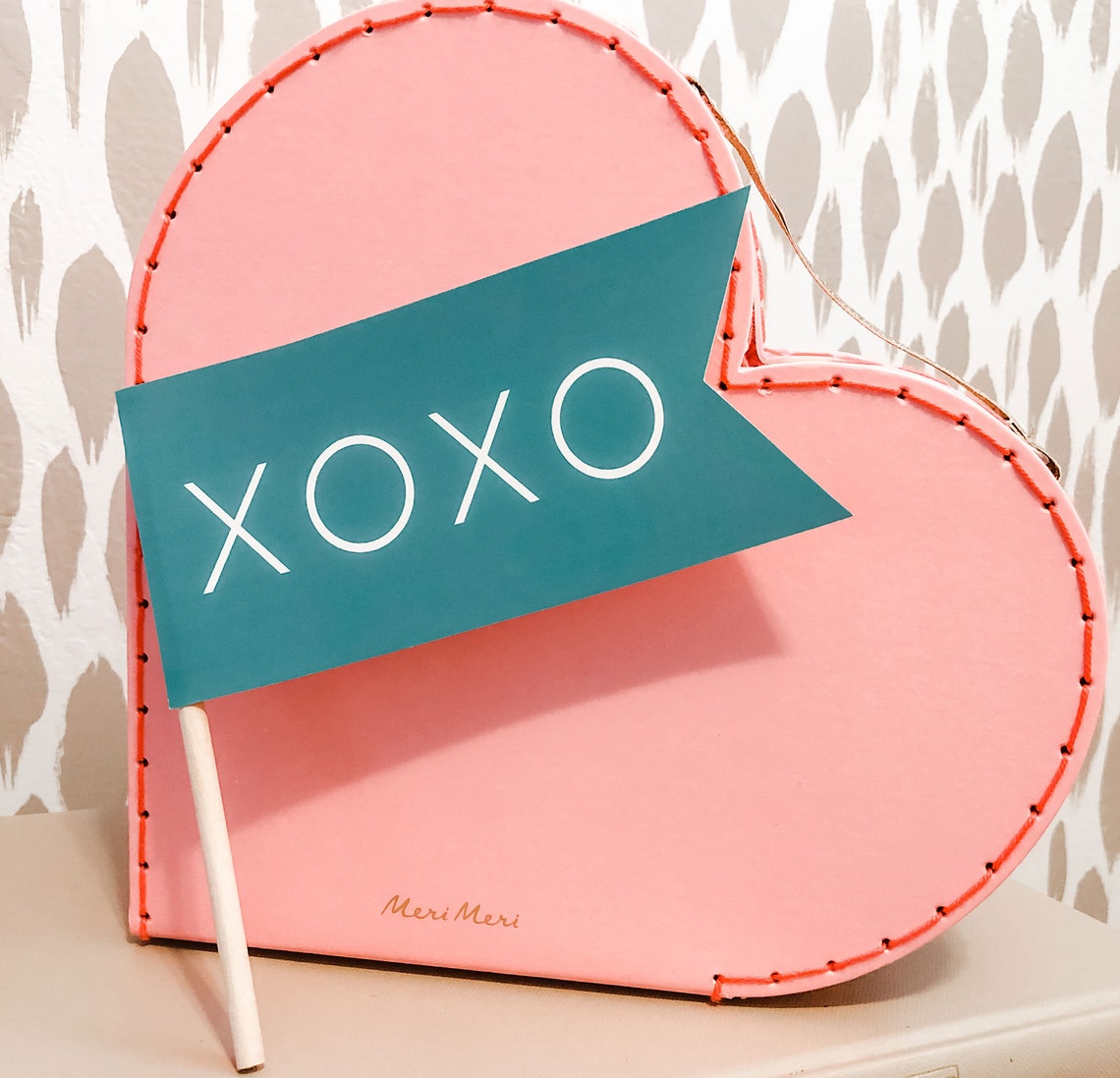 Printable Valentine's Day Flags Valentine Baskets Cute Etsy