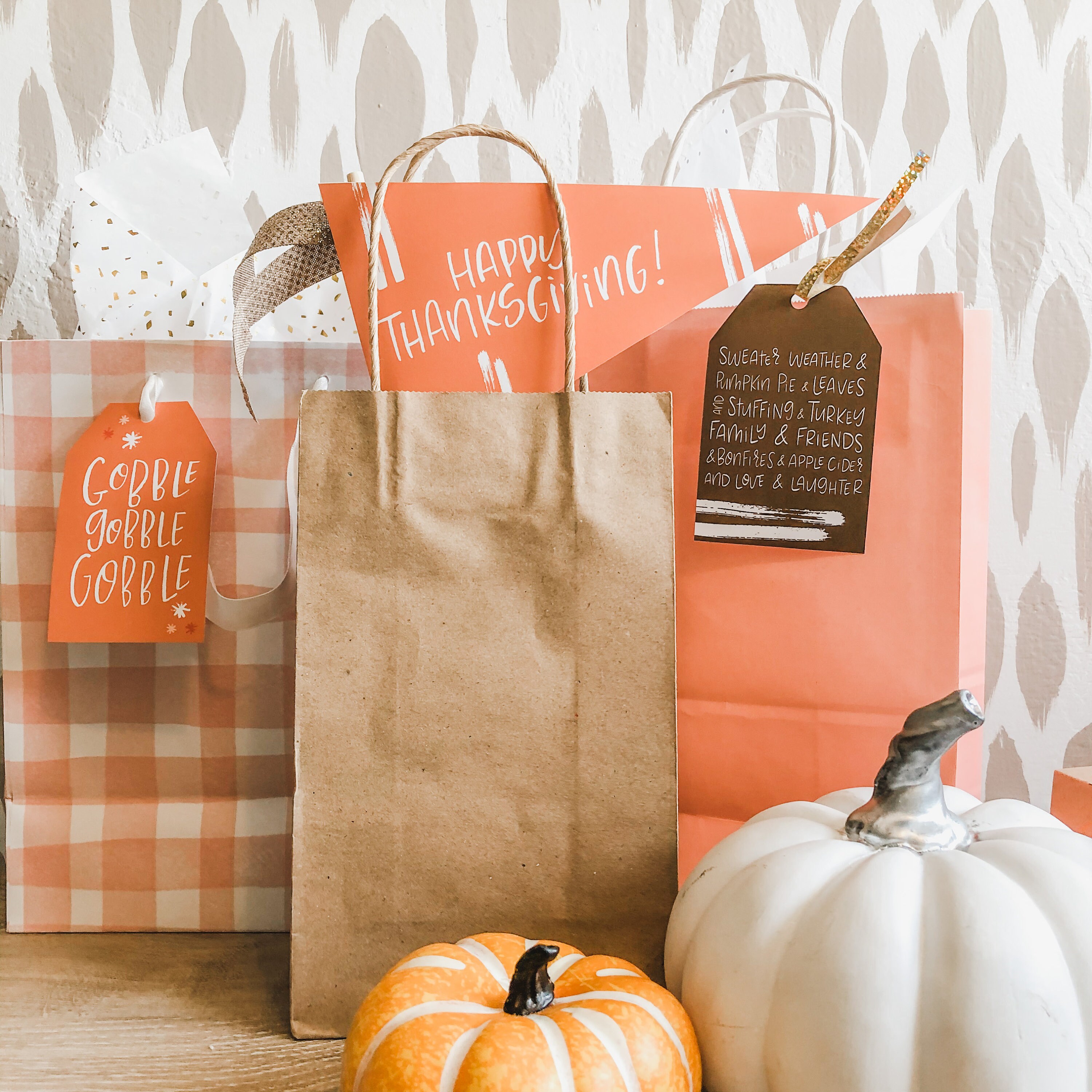 Printable Thanksgiving Tags Thanksgiving Gift Tags Cute | Etsy