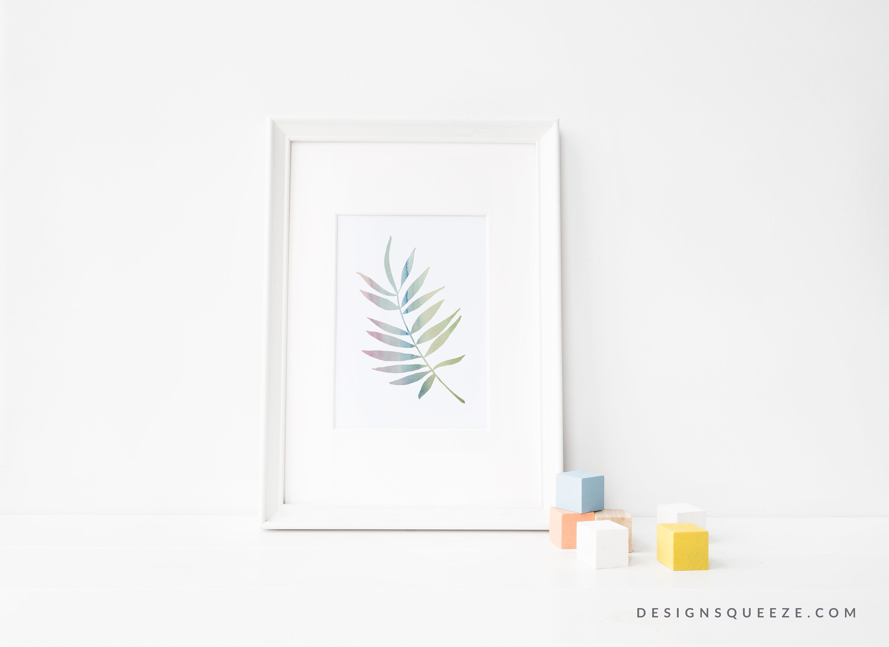 Watercolor Leaf Art Printable Watercolor Leaf Print Plant - Etsy