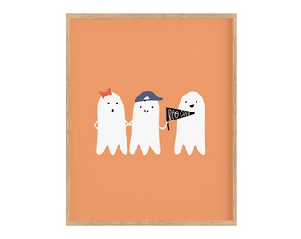 Boo Crew Halloween Printable, Cute Ghost Halloween Art, Boo Crew Sign, Kid's Halloween, Ghost Decor, Halloween Sign, Boo Crew