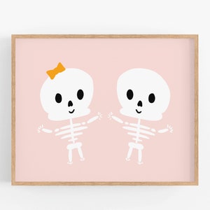 Cute Halloween Skeleton Printable Set of 4 Skeleton Designs - Etsy