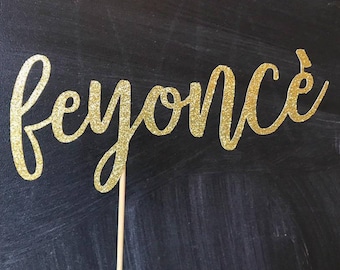 Feyonce Glitter Cake Topper, Engagement Cake Topper, She Said Yes Cake Topper, Bachelorette Cake Topper, Bridal Shower Cake Topper