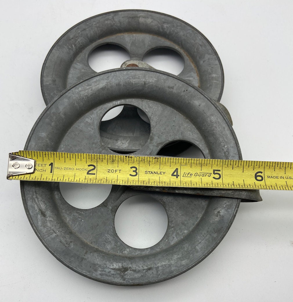 1960's 5 1/2 Metal Clothesline Wheel Set Etsy