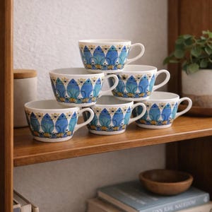 Tazze da caffè vintage Figgjo Flint – Design Turi Clupea, set da 6