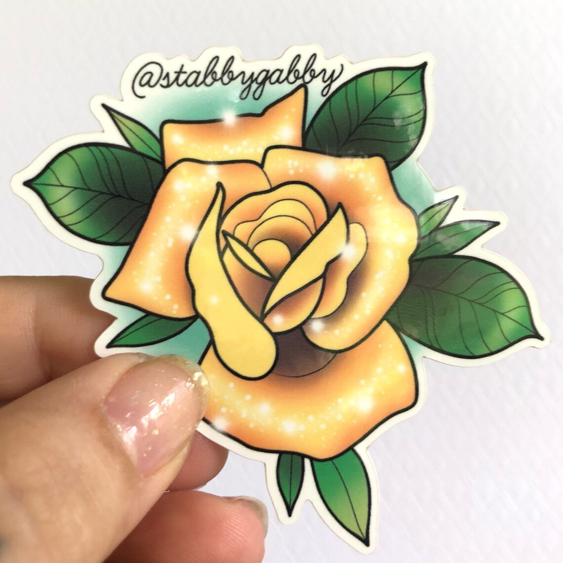 SPARKLING ROSES vinyl sticker | Etsy