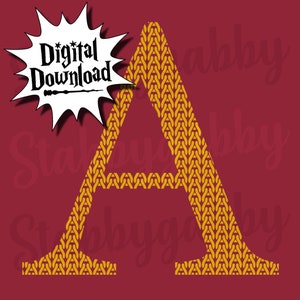Christmas Jumper Lettera "A" Svg, HP Sweater Svg, Weasley Jumper Svg, File di taglio, File Cricut, Silhouette File
