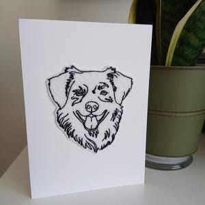 Carte brodée chien anniversaire fait main amoureux des chiens Carte faite main Boston Terrier berger allemand Springer Spaniel Poméranie Labrador caniche