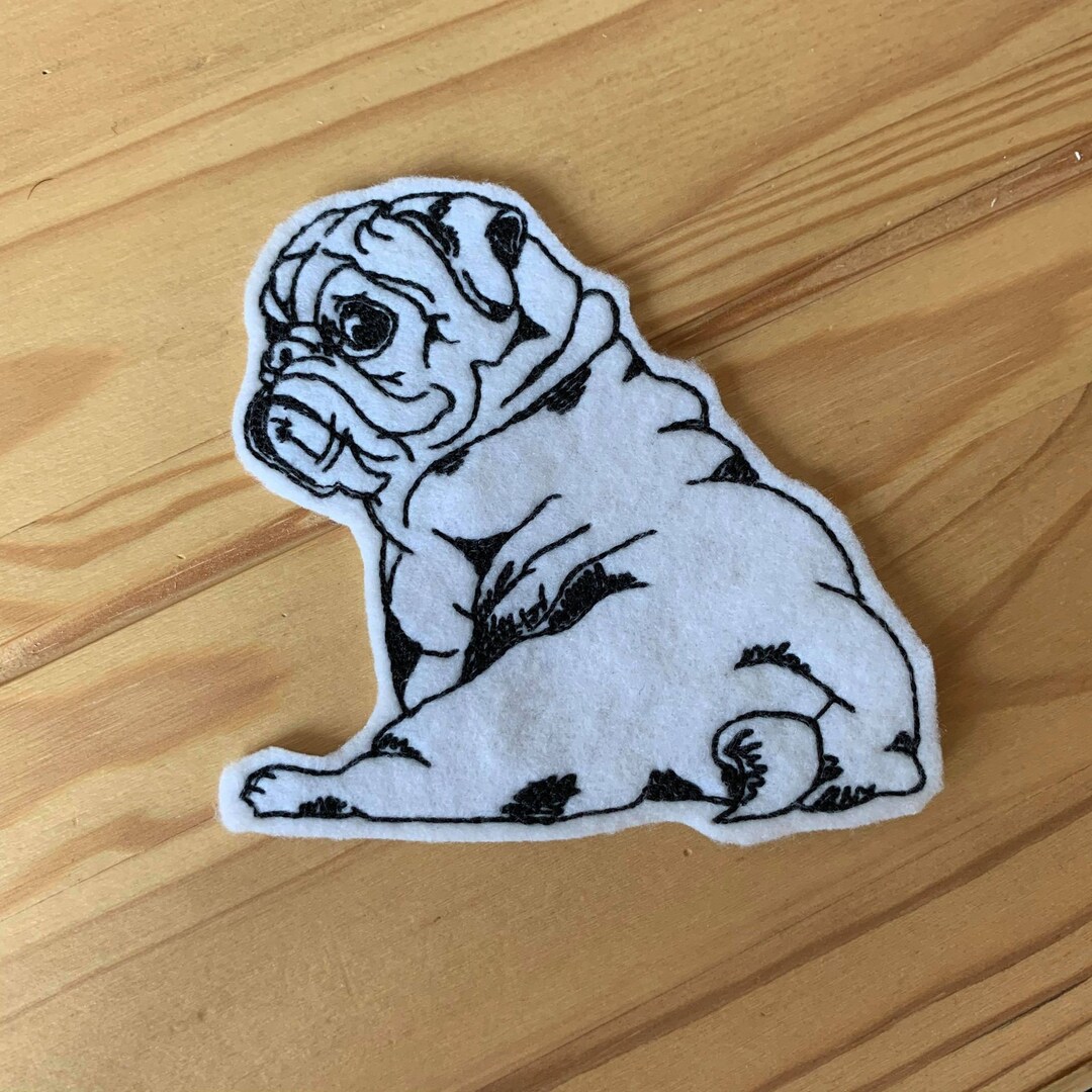 Pug Feltie Card Making Sewing Cushion Upholstery Craft Patchwork ...