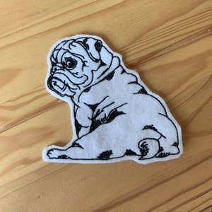 Pug Feltie Card Making Sewing Cushion Upholstery Craft Patchwork Quilting Embroidery Sitting Pug Fabric Pug Textiles Pug Dog Design