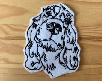 Cocker Spaniel Feltie Fabricación de tarjetas Costura Cojines Tapicería Manualidades Patchwork Acolchado Cocker Spaniel Bordado Tela Diseño Cocker Spaniel