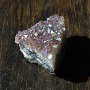 Angel Aura Amethyst Quartz Raw Druzy Cluster Geode Crystal Metaphysical Properties Ready to Gift