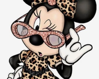 LARGE MINNIE MOUSE iron on 10” x 5.5 “