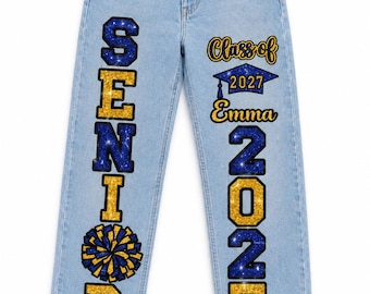 SENIOR Class of 2027 Iron-On Decals block style with outline! Ask about getting them CUSTOM made and having them represent you today