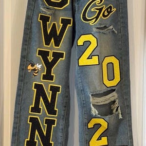 CUSTOM Iron On Patches for Jeans, SENIOR Class of 2027 SET or for any occasion!!