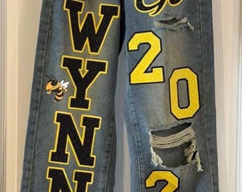 CUSTOM Iron On Patches for Jeans, SENIOR Class of 2027 SET or for any occasion!!