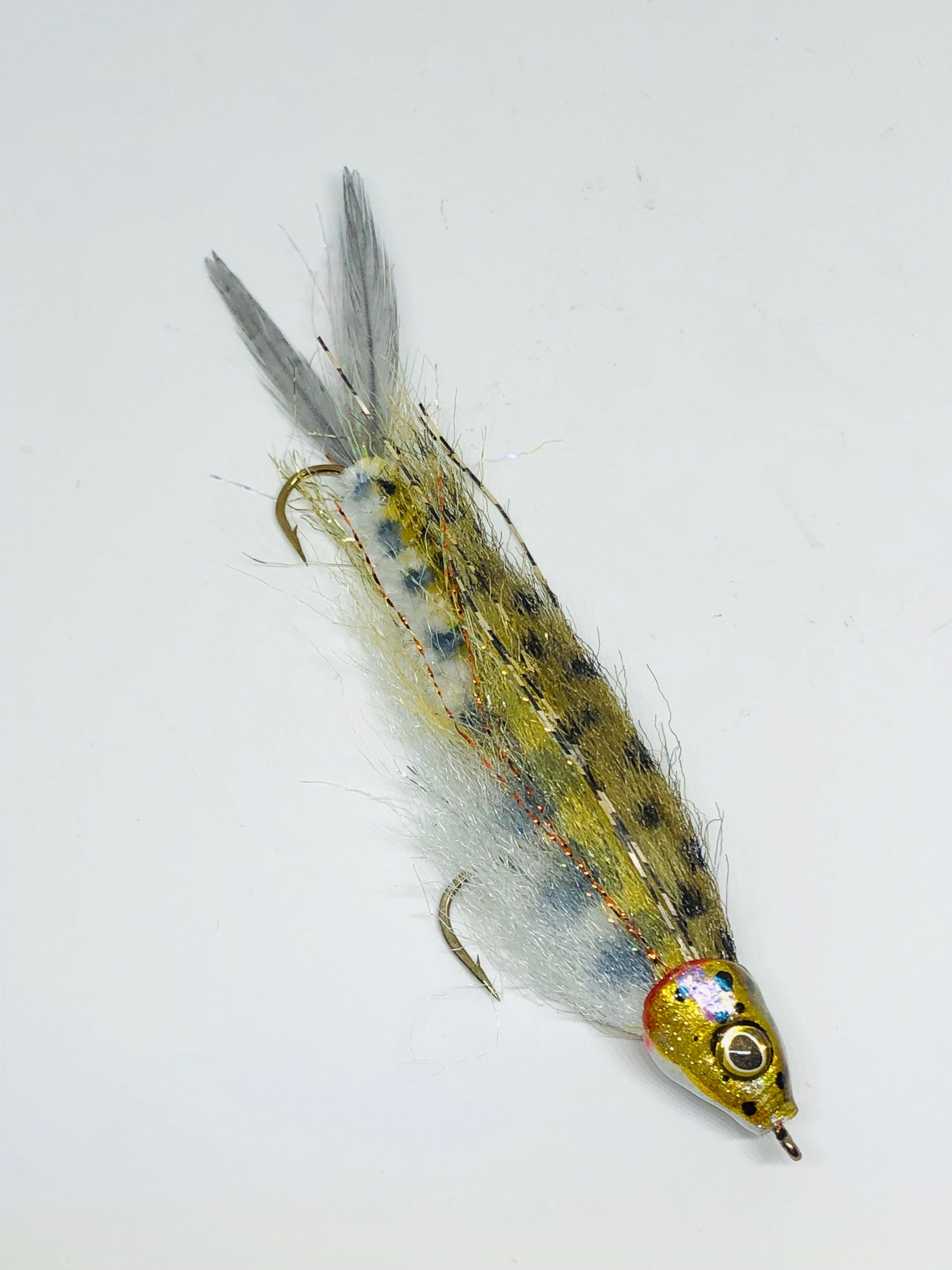 Baby Brown Trout Fly Articulated Fly Fishing or Spin Rod Lure by