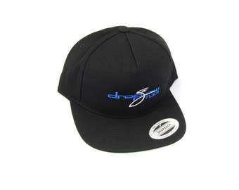 Drop Jaw Black Snap Back Flat Bill Hat