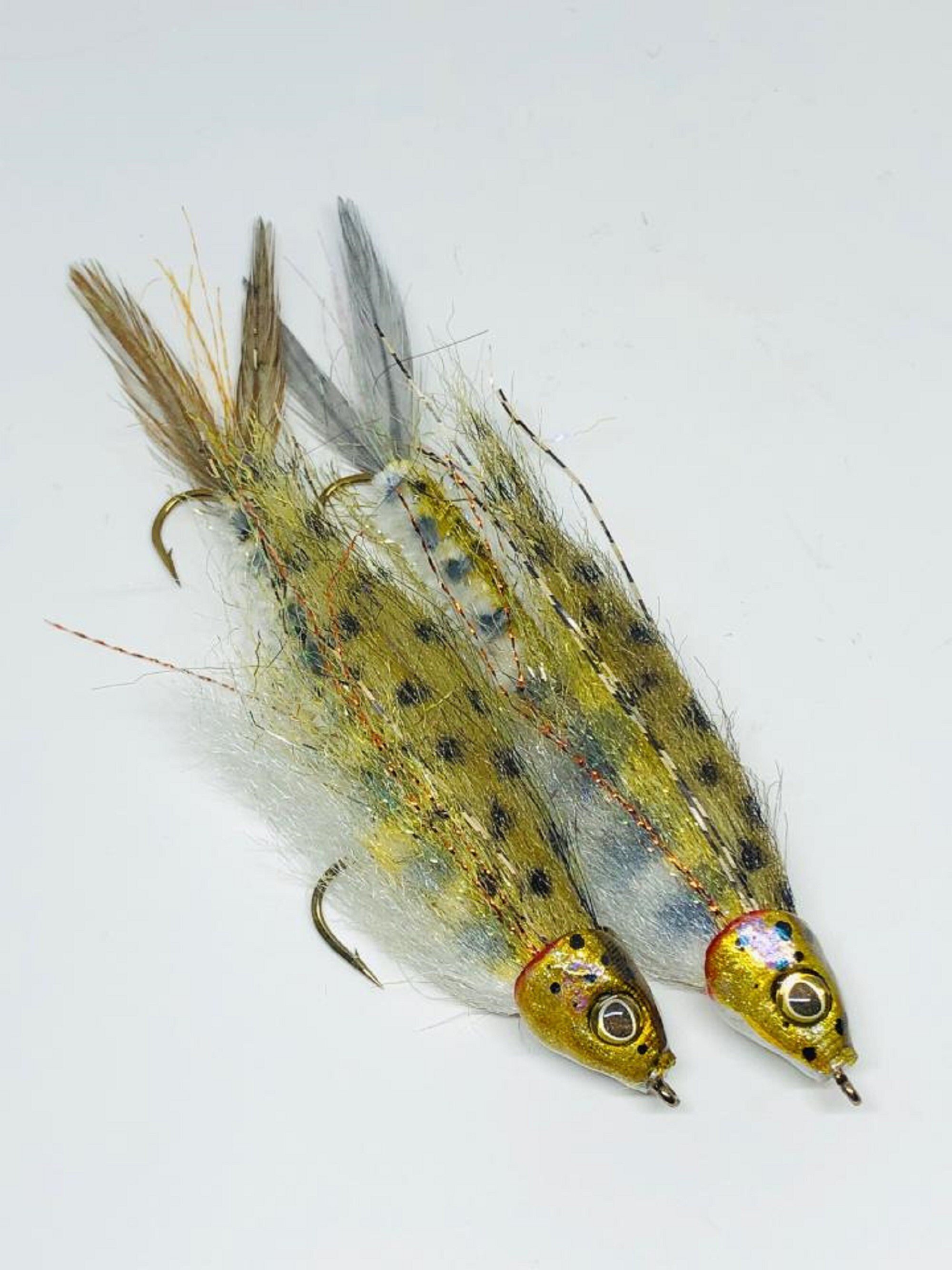 Tigofly 12 Pcs Pink Olive UV Polar Fry Slowly Sinking Salmon Trout Steelhead Minnow Fly Fishing