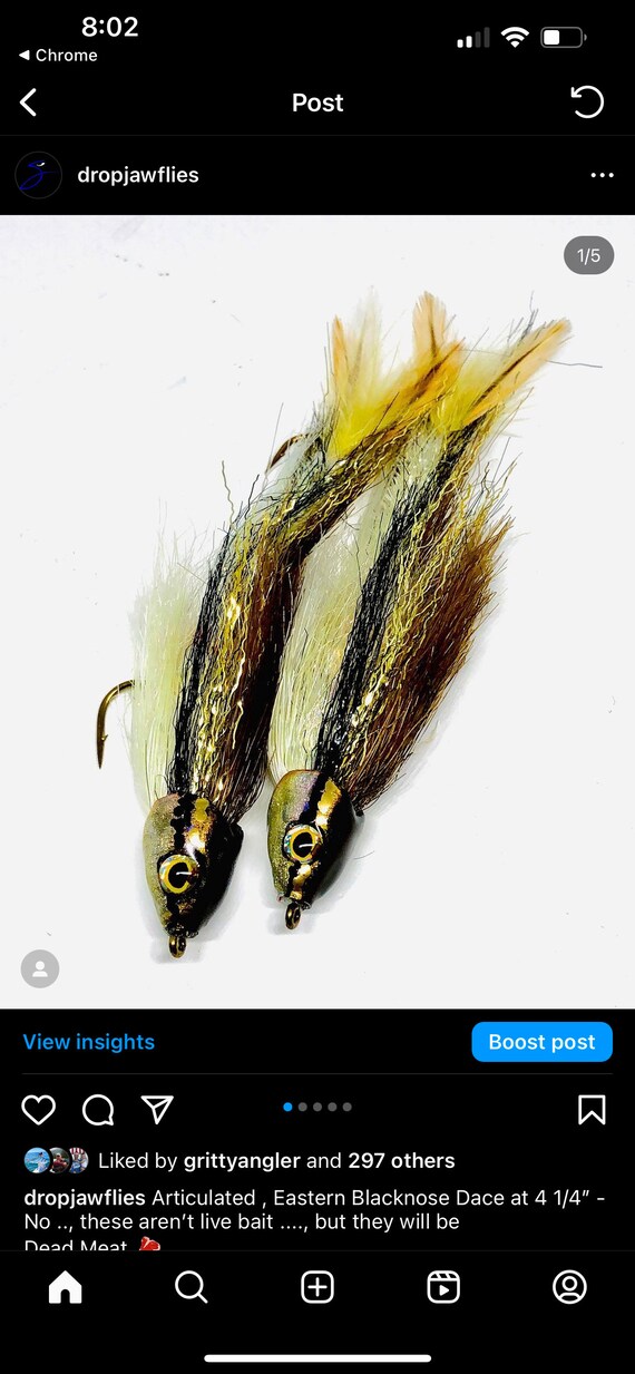 Black Nosed Dace -- Readymade Fly Fishing Fly or Spin Rod Lure by Drop Jaw Flies - Etsy Black Nosed Dace -- Readymade Fly Fishing Fly or Spin Rod Lure by Drop Jaw Flies - Etsy