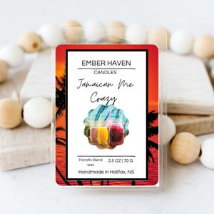 Jamaican Me Crazy Wax Melts, Tropical Fruit Scented Melts, Strong Summer Fragrance, Watermelon, Lime & Cantaloupe, Beach Vibes Home Decor