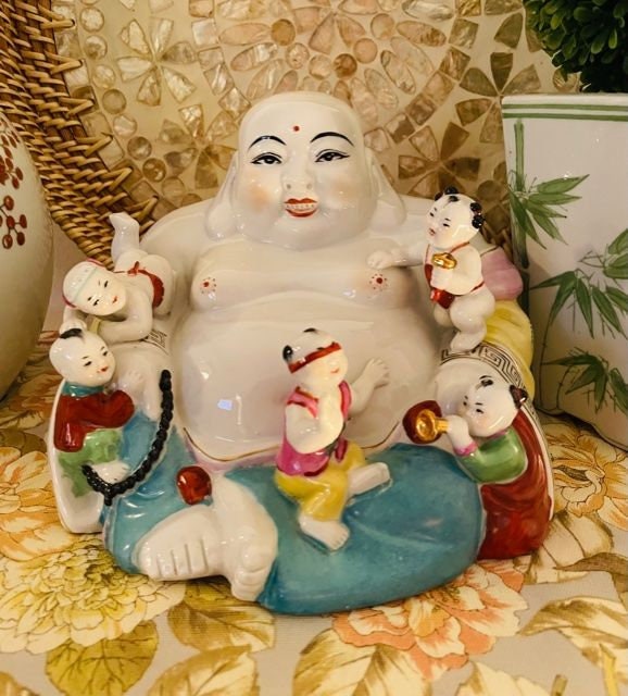 Chinoiserie Laughing Buddha Fertility Buddha Chinoiserie Buddha