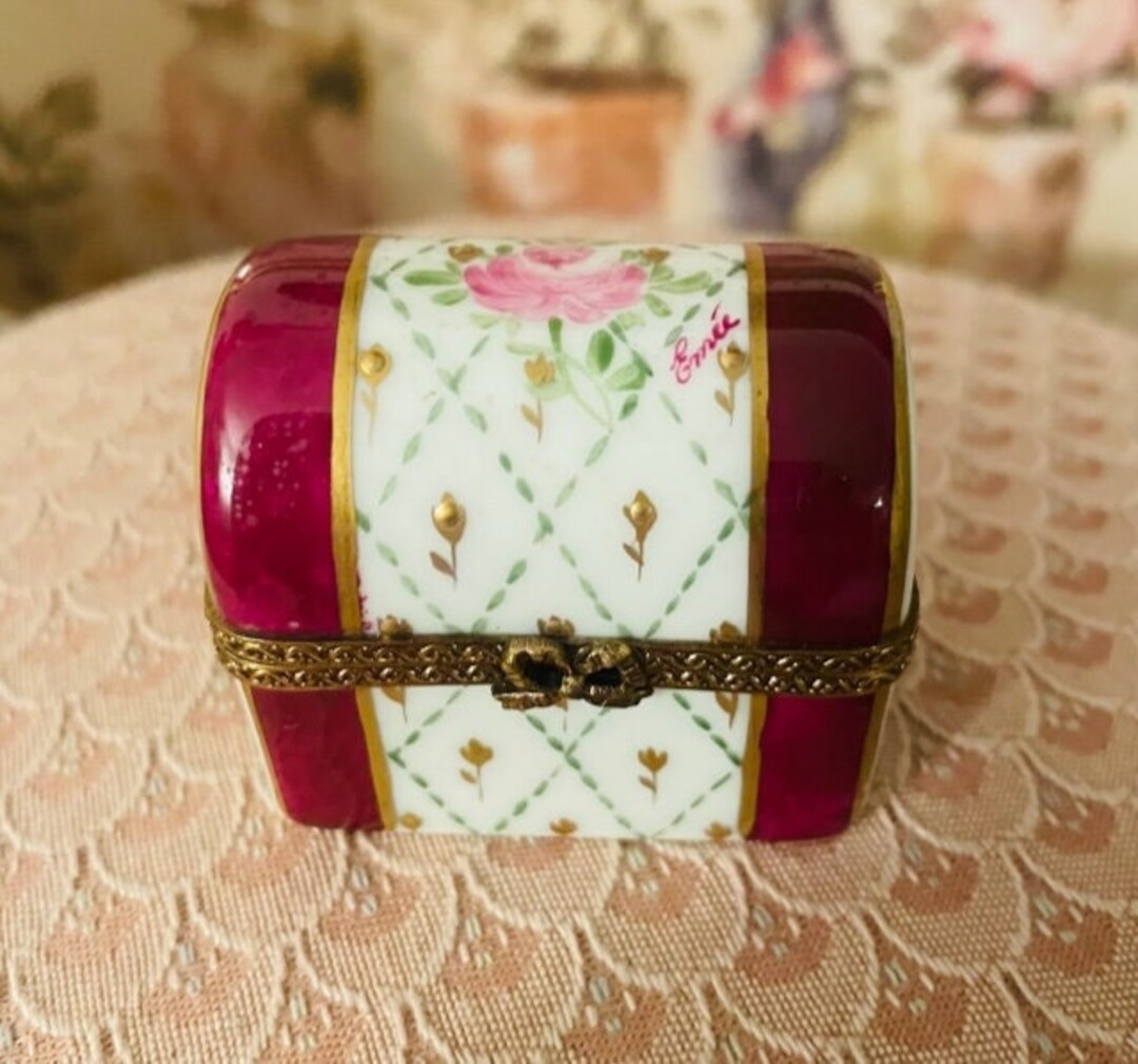 Limoges Box Limoges Trinket Box Limoges Box With Perfume Bottles and