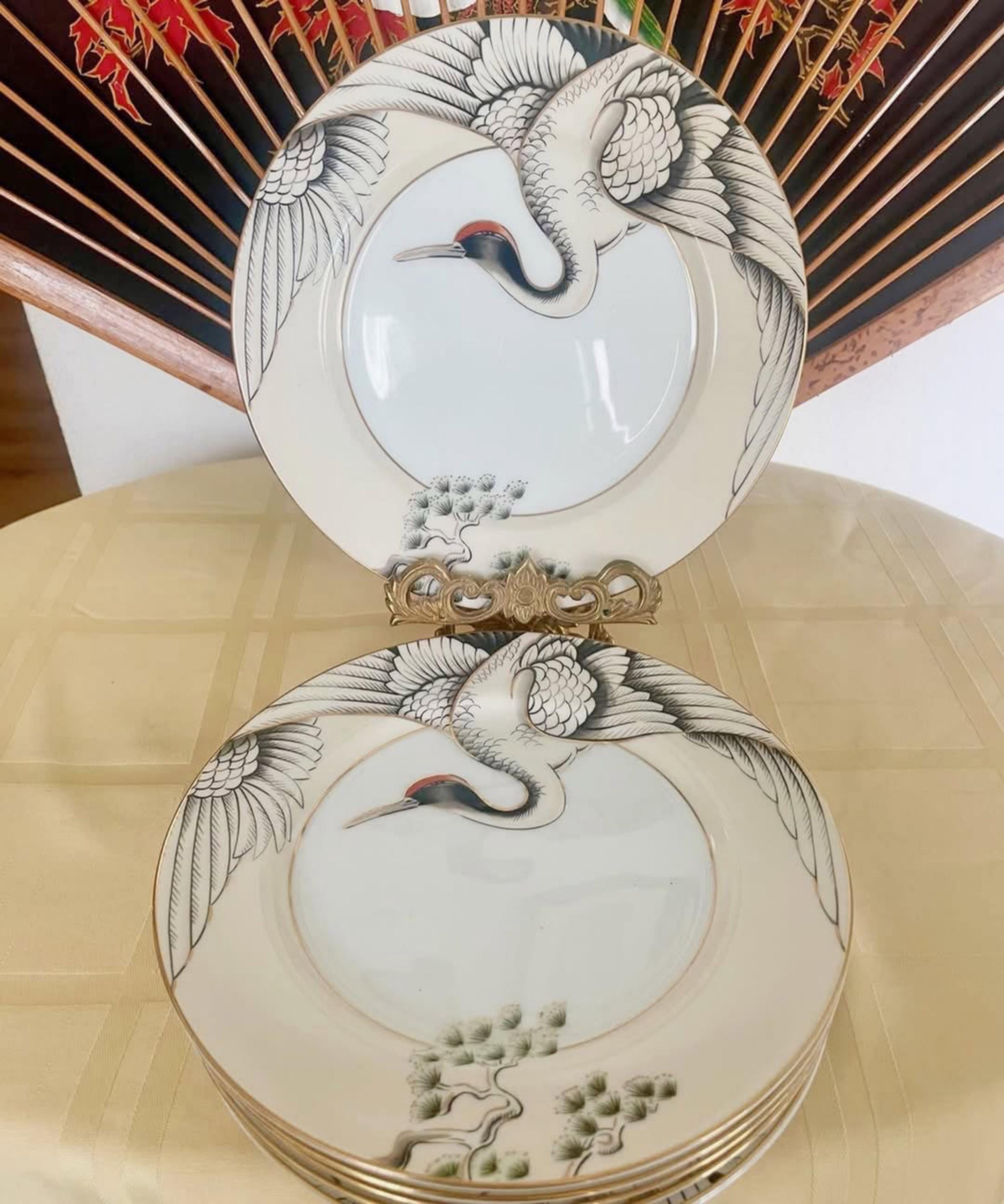 Porcelain Crane Plate - Etsy