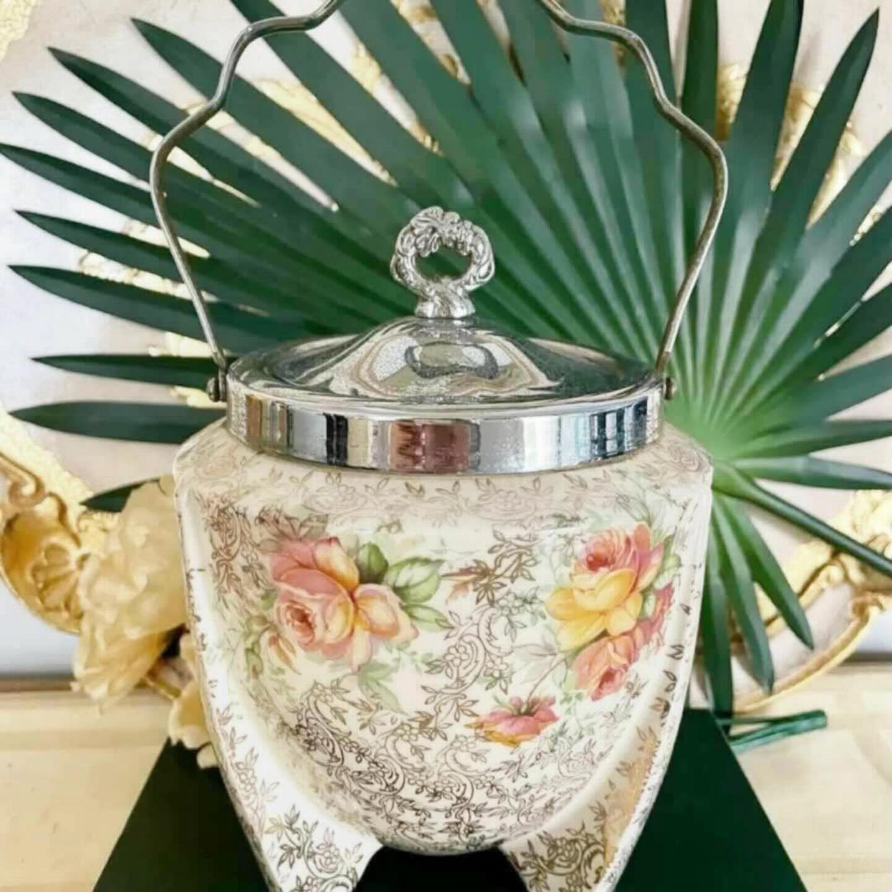 Chintz Biscuit Barrel - Etsy