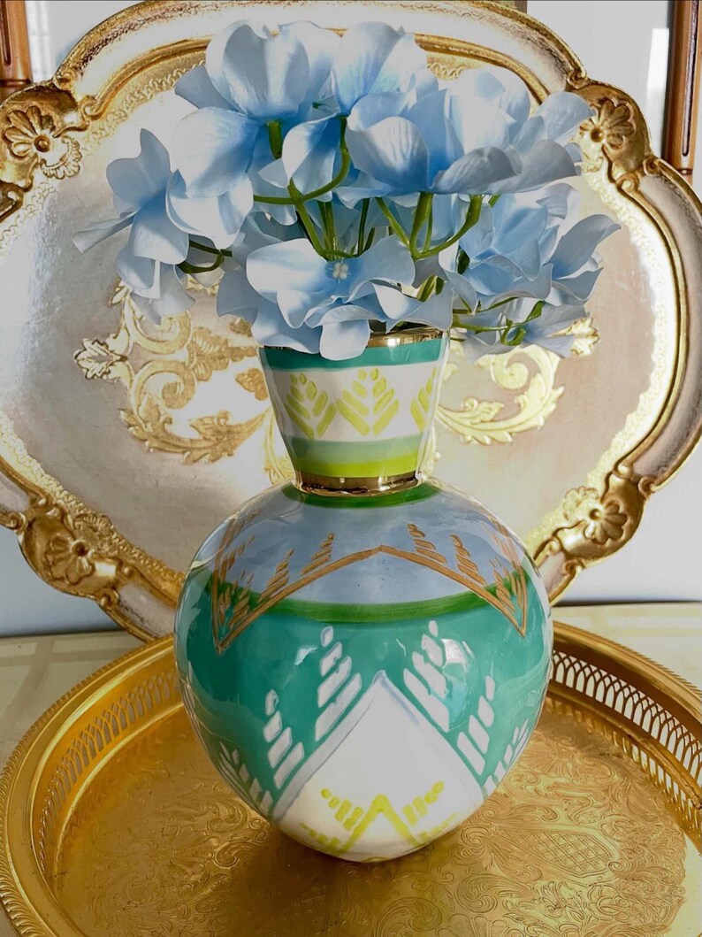 Anthropologie Vase Colorful Vase Geometric Vase Modern Vase zdjęcie 2