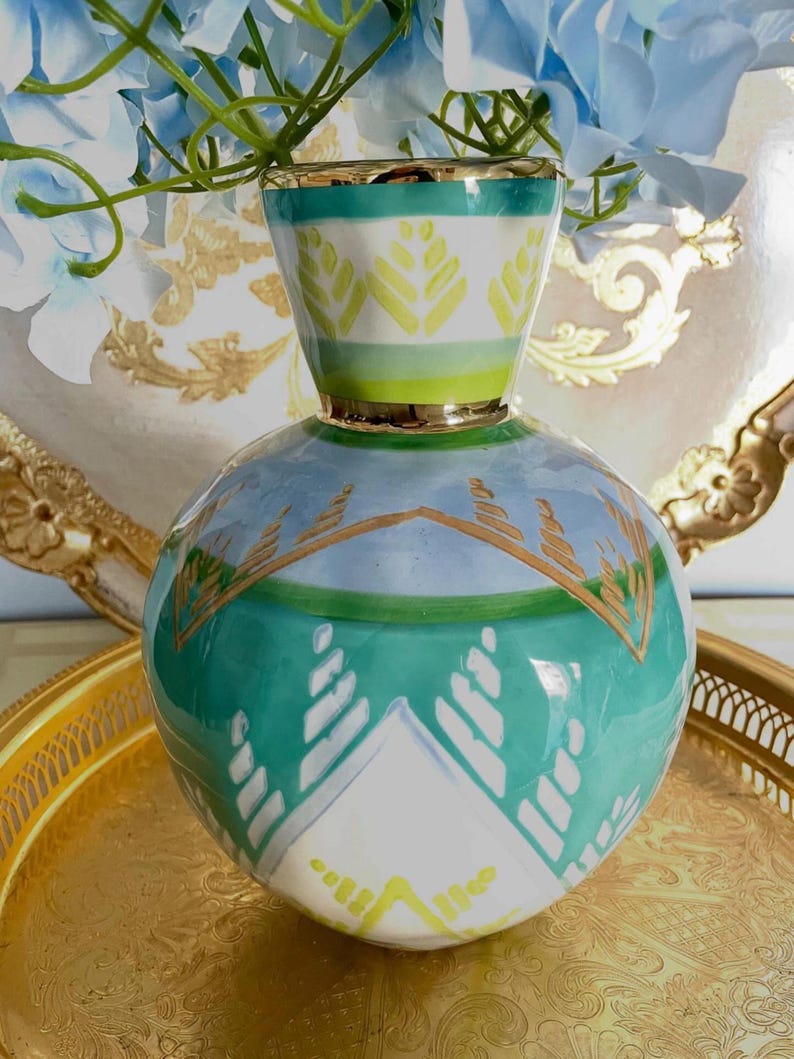 Anthropologie Vase Colorful Vase Geometric Vase Modern Vase zdjęcie 3