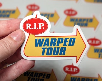 RIP Warped Tour Sticker, Emo Vinyl Sticker, Emo Music Lover, Pop Punk Music, Gift for Emo Kid, Not a Phase Mom, music lover gift, Rock Music