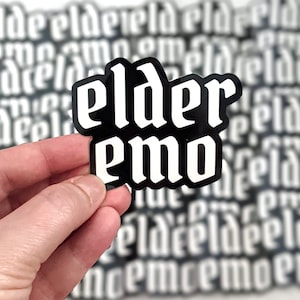 Elder Emo Sticker, Emo Vinyl Sticker, Emo Music Lover, Sceneior Emo, Gift for Emo Kid, Not a Phase Mom, music lover gift, scene kid gift