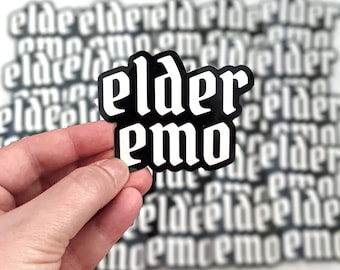 Elder Emo Sticker, Emo Vinyl Sticker, Emo Music Lover, Sceneior Emo, Gift for Emo Kid, Not a Phase Mom, music lover gift, scene kid gift