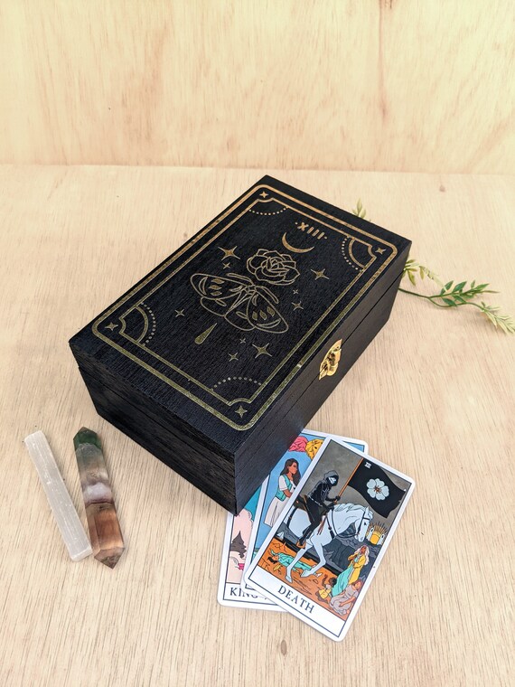 Tarot Card Holder Box Wooden Major Arcana Wood Box for Etsy