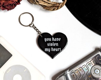 Emo Music Lyrics Keychain, Emo Music Gifts, Valentine's Day Gift for her, Emo music keychain, Elder Emo gift, gift for music lover