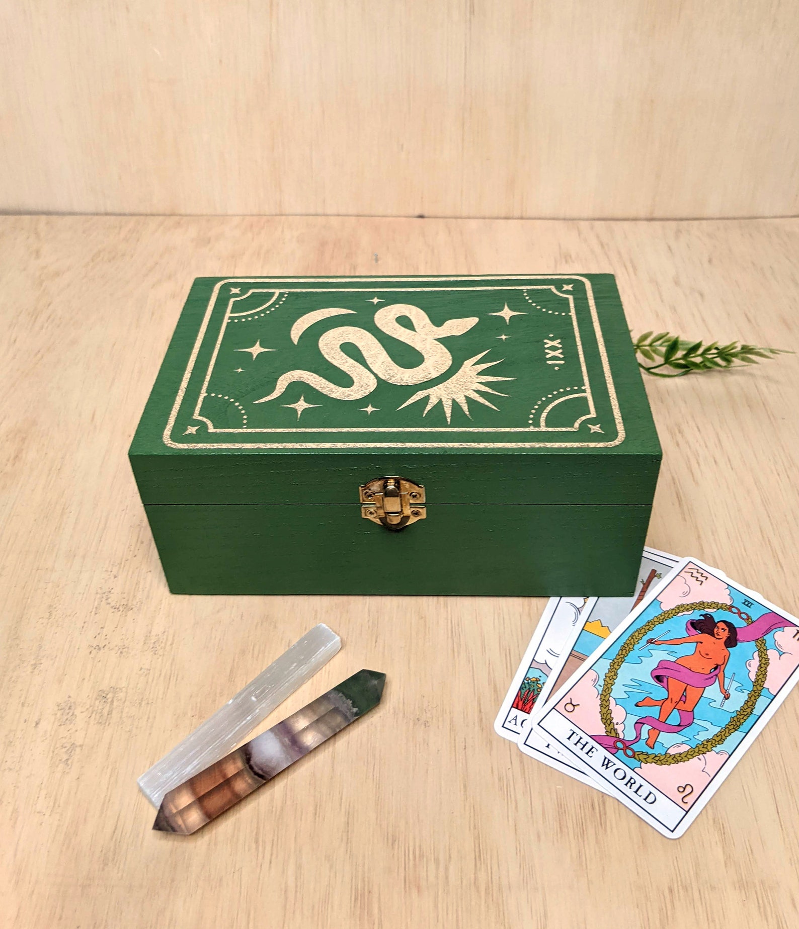 Tarot Card Box Wooden Tarot Card Deck Holder Wood Box for Etsy