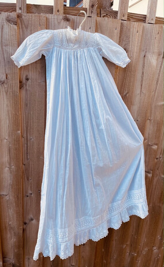 Antique Christening gown (3) / baby dress embroid… - image 1